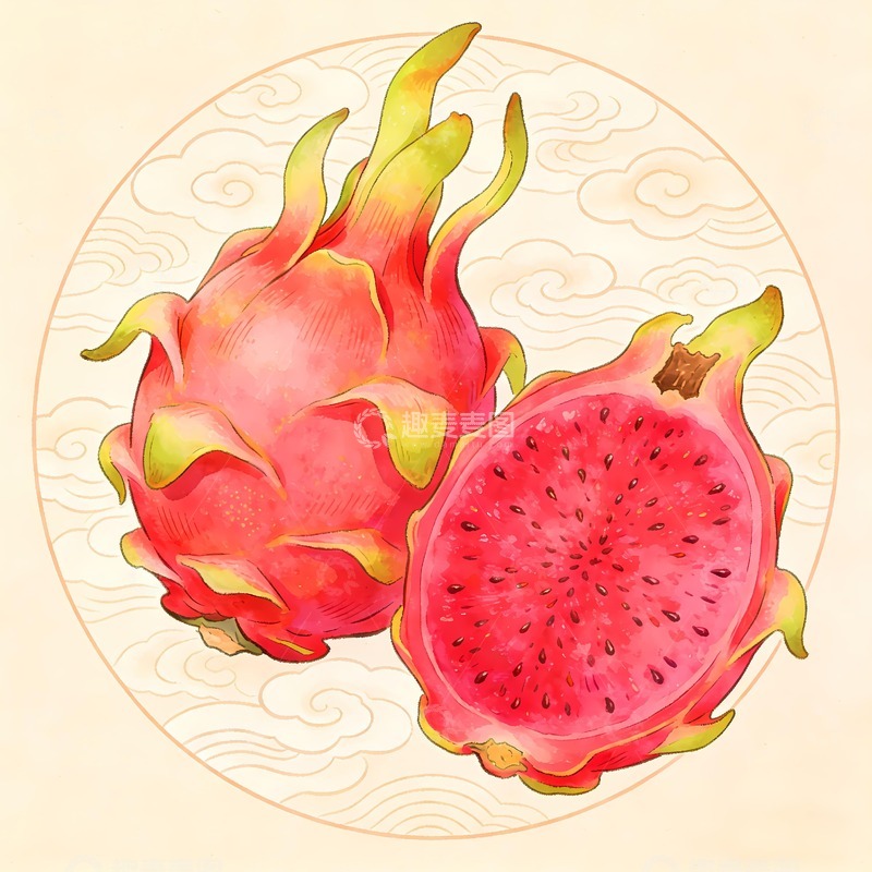 高清大图下载【趣麦麦图】红心火龙果图片