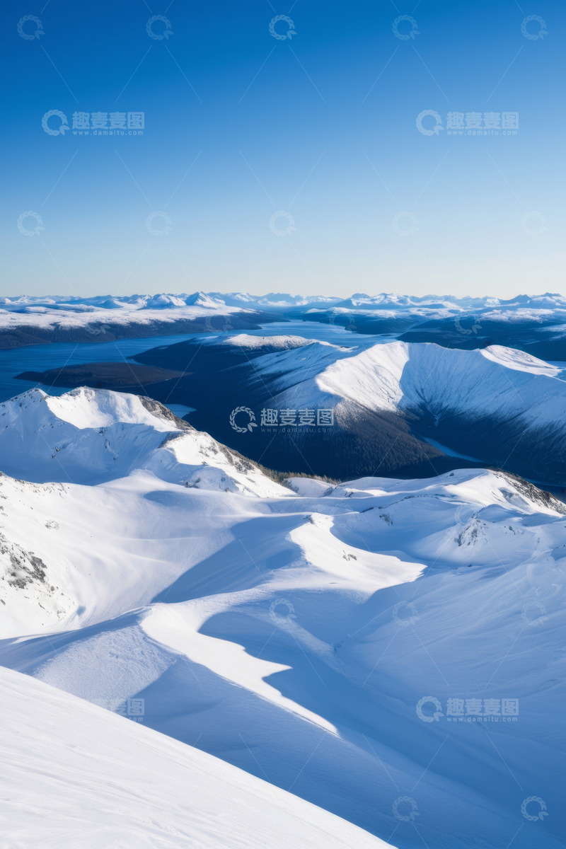 高清大图下载【趣麦麦图】雪山远景自然风光