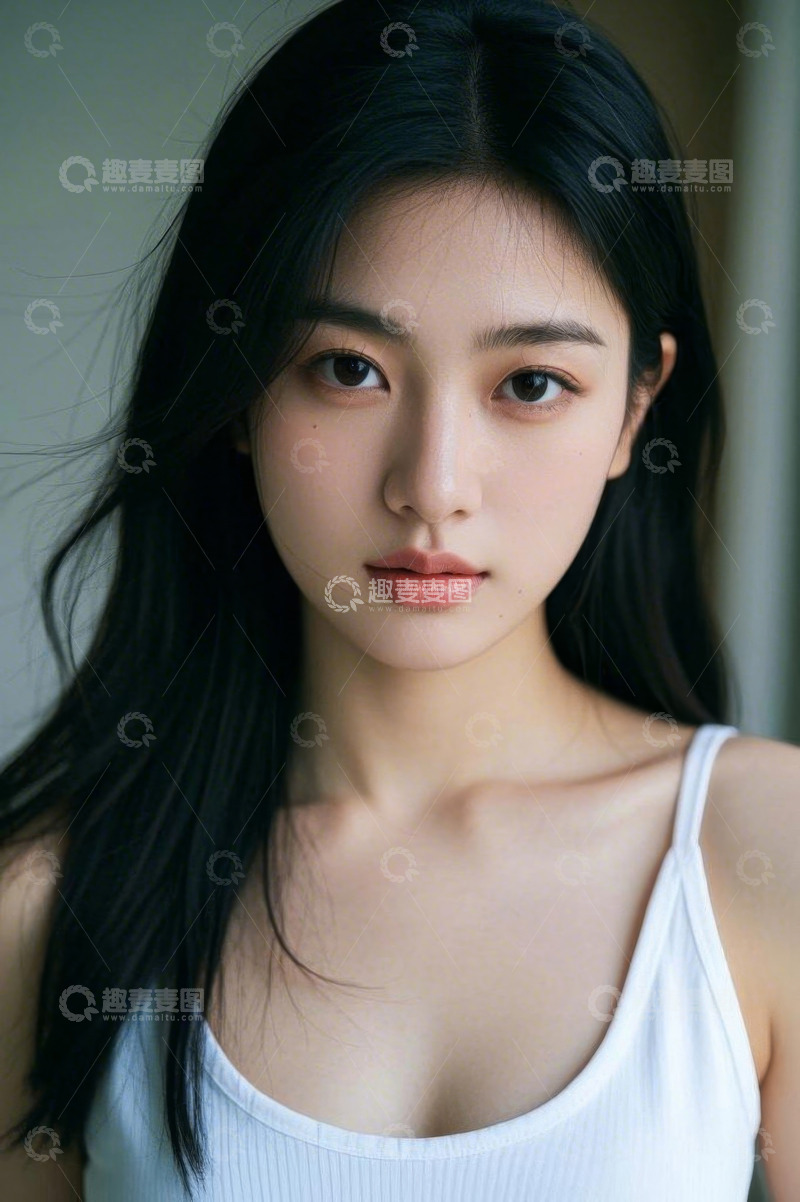 高清大图下载【趣麦麦图】年轻女性半身肖像