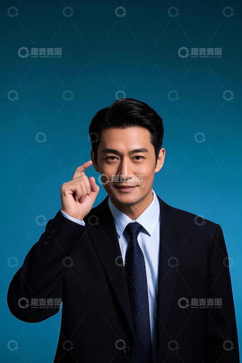 高清大图下载【趣麦麦图】商务男士手势特写