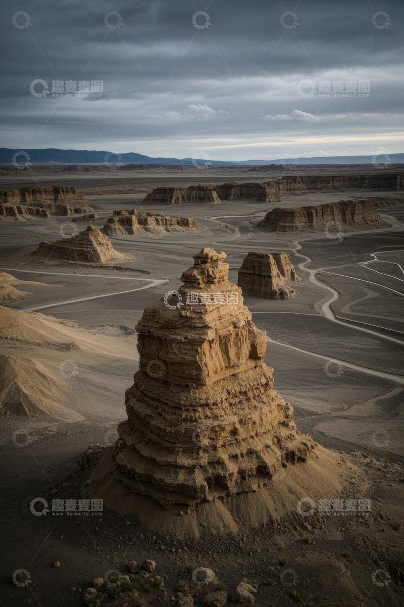 高清大图下载【趣麦麦图】沙漠戈壁雅丹地貌景观