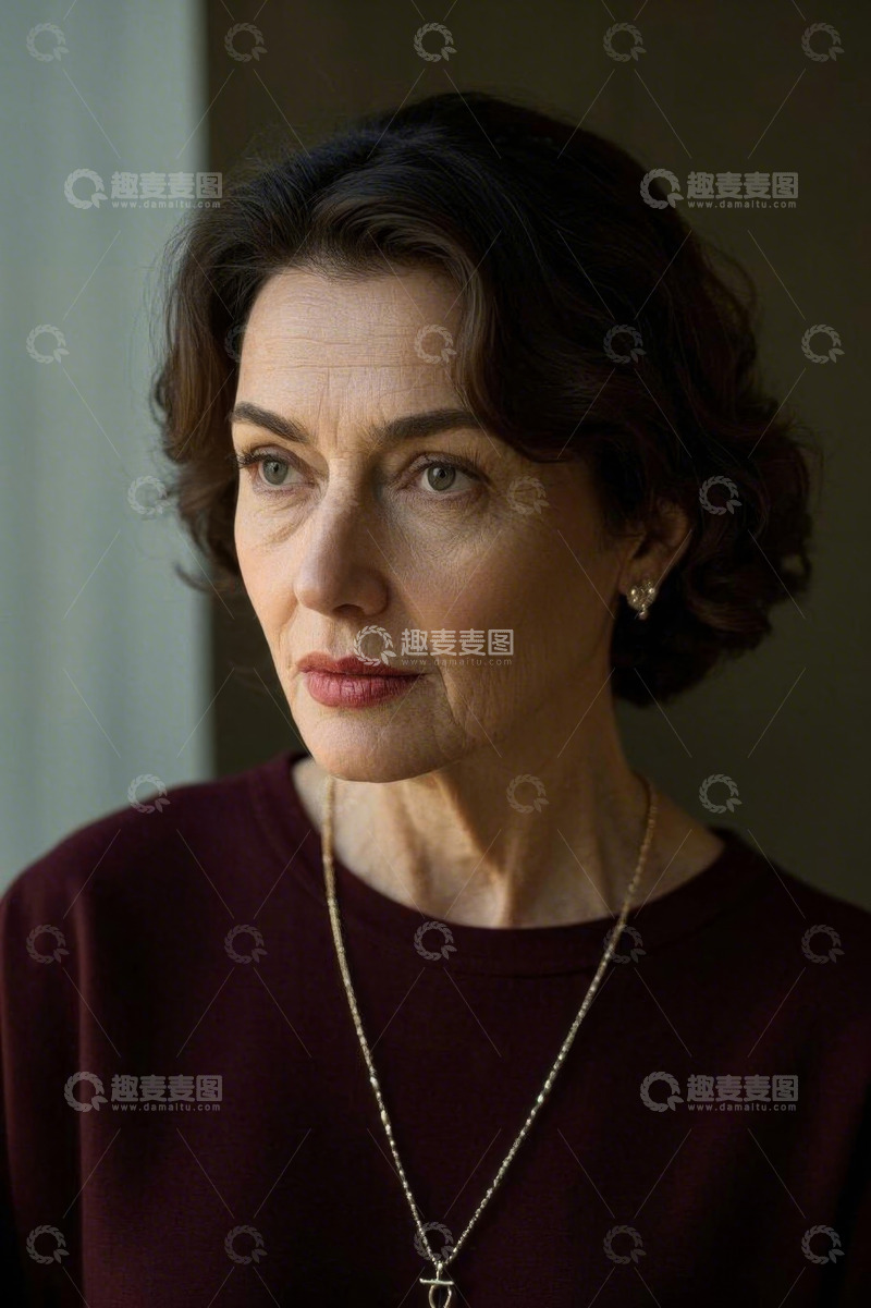 高清大图下载【趣麦麦图】室内女士肖像特写
