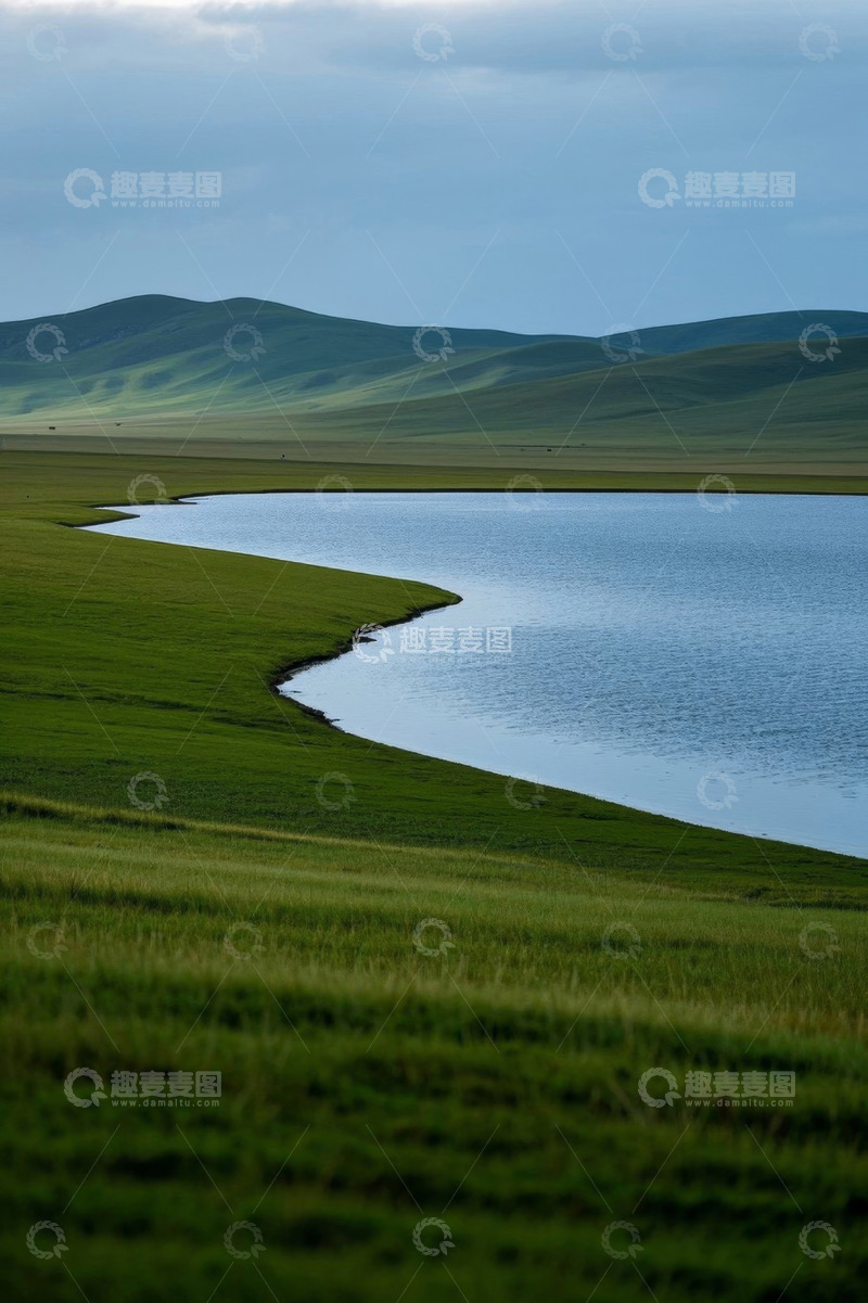高清大图下载【趣麦麦图】草原湖泊自然风光
