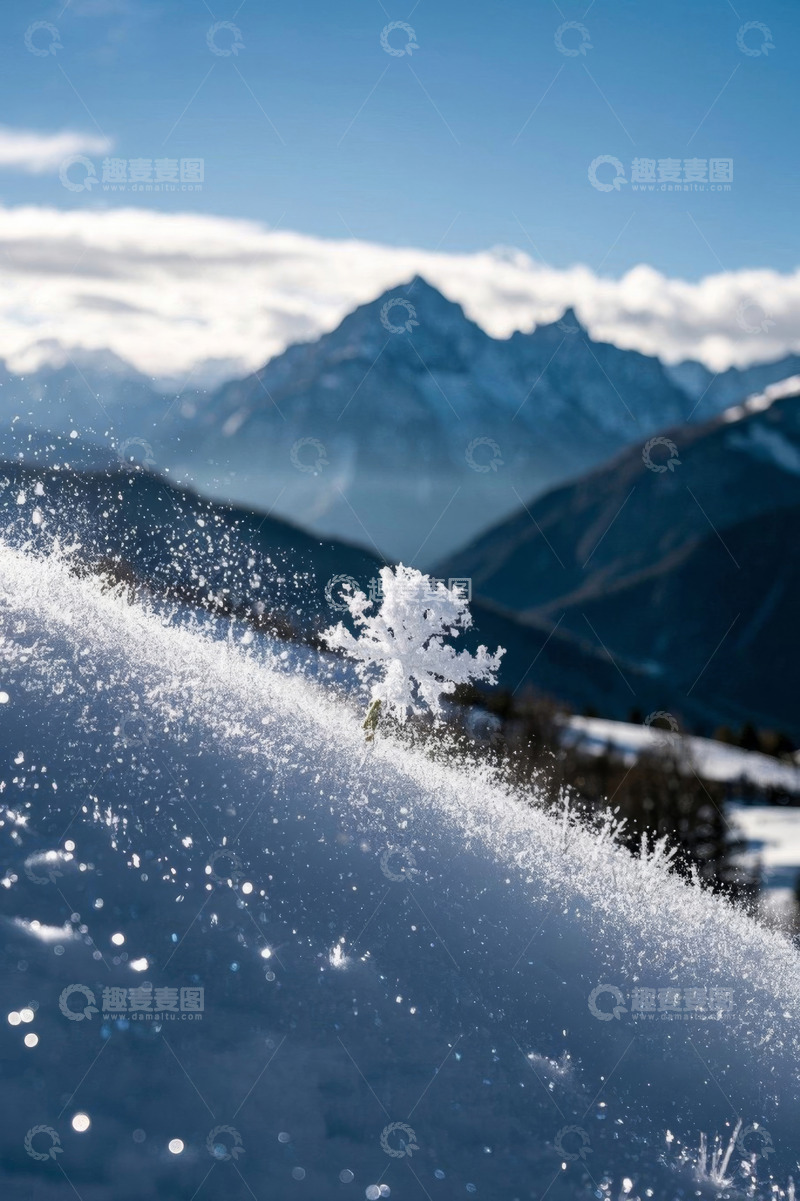 高清大图下载【趣麦麦图】户外雪山雪景自然景观