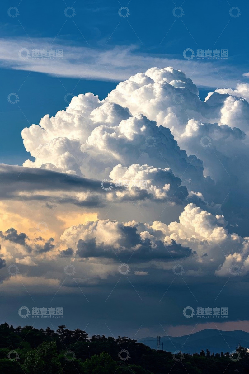 高清大图下载【趣麦麦图】蓝天白云下的自然风光