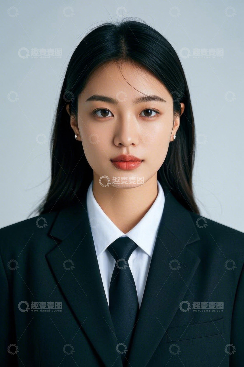 高清大图下载【趣麦麦图】职业装青年女子正面特写