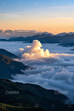 山峦云海自然风光
