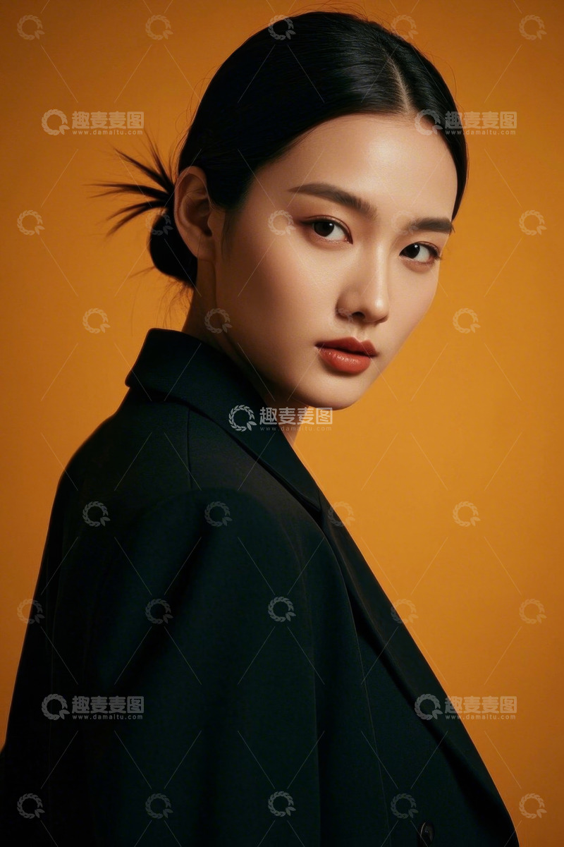 高清大图下载【趣麦麦图】身着西装的女性人物肖像