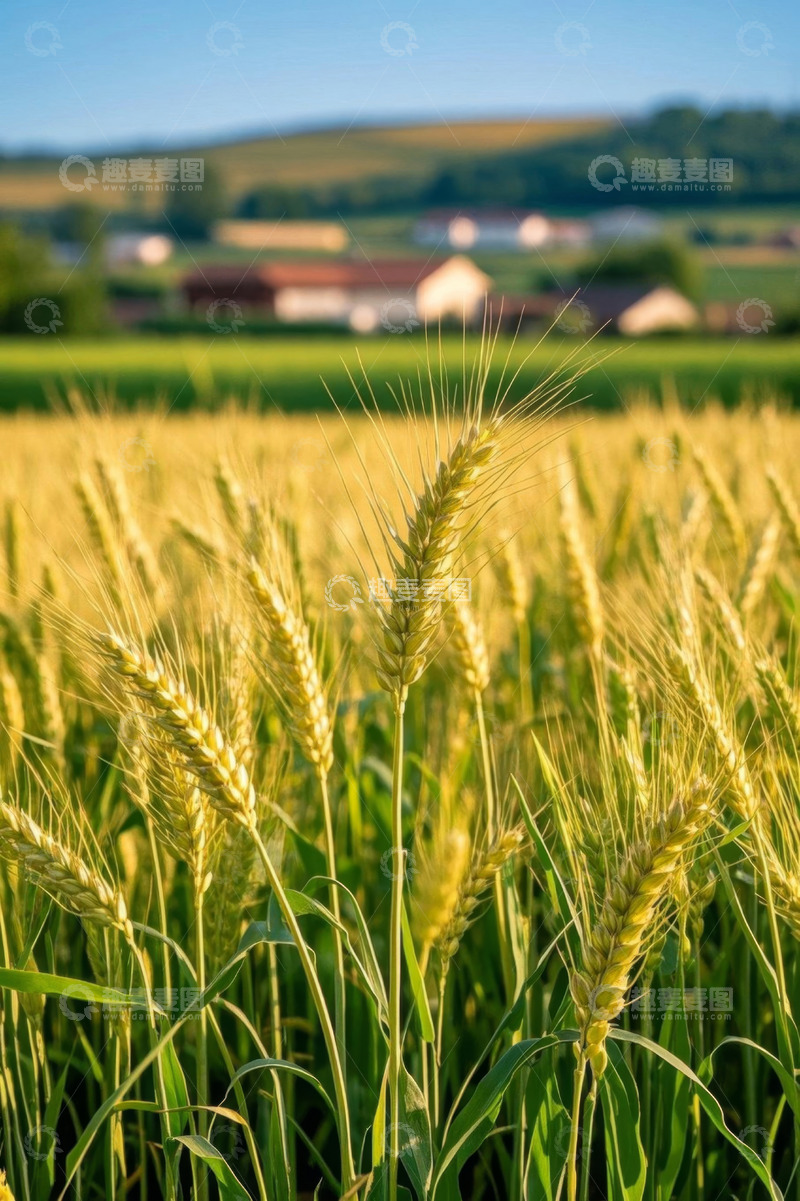 高清大图下载【趣麦麦图】田园麦田近景自然风光
