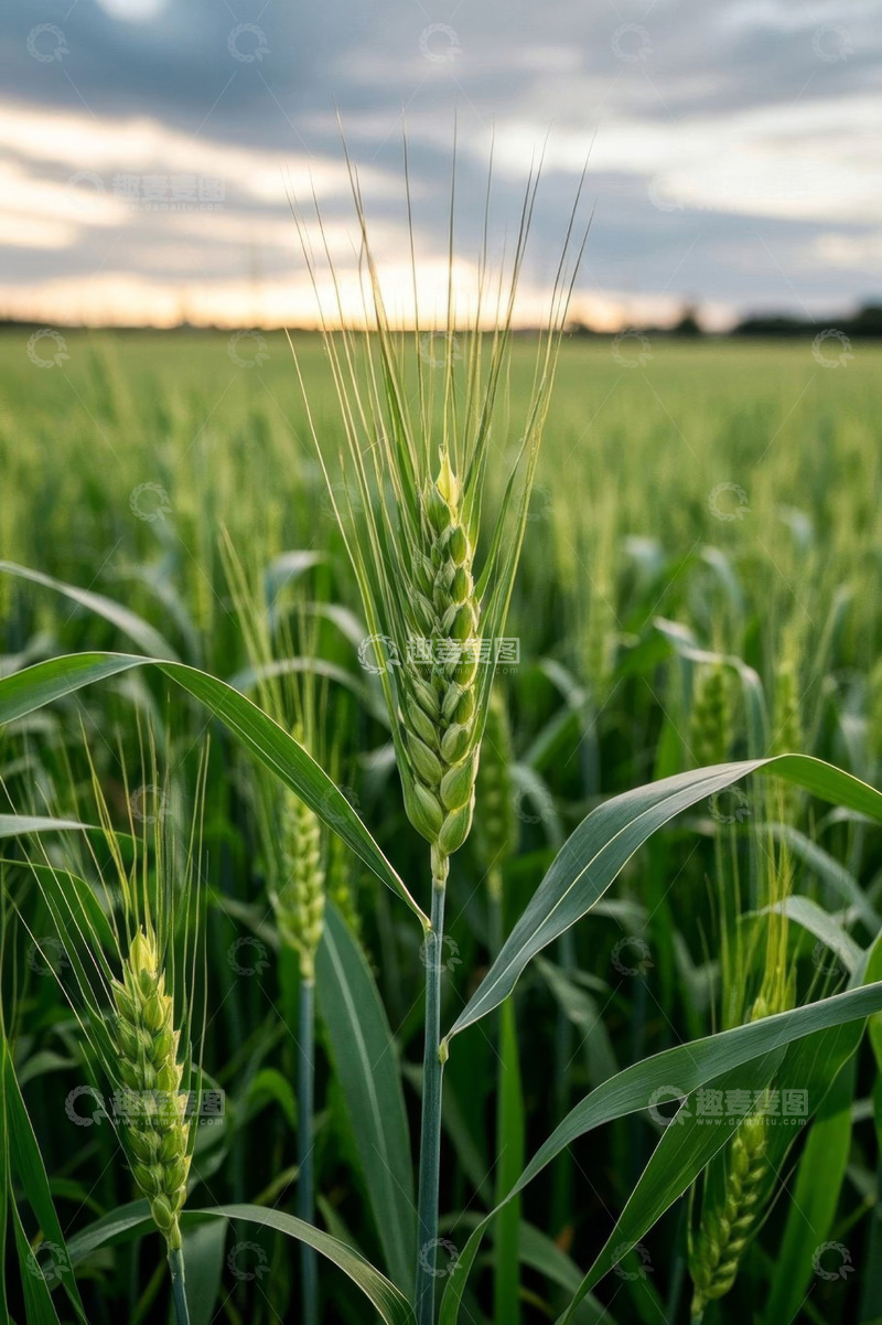 高清大图下载【趣麦麦图】田野中的小麦植株