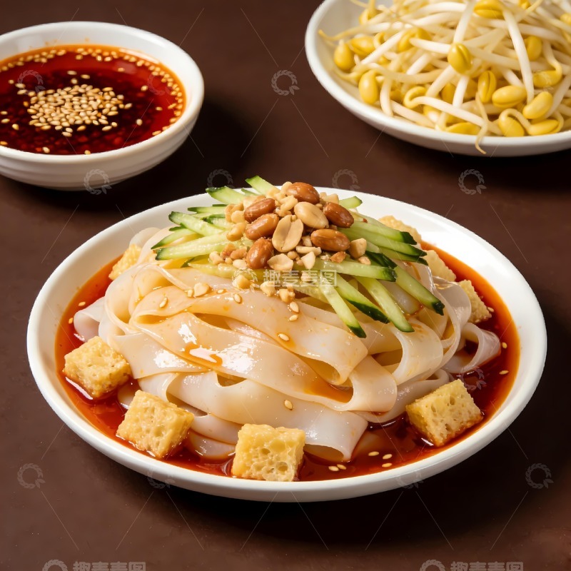 高清大图下载【趣麦麦图】一盘凉皮图片