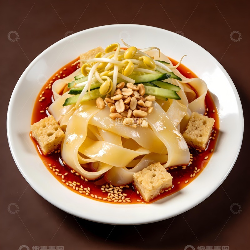 高清大图下载【趣麦麦图】一碗红油凉皮