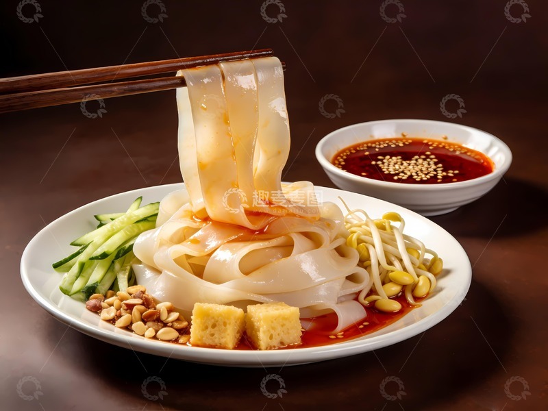高清大图下载【趣麦麦图】一碗陕西凉皮