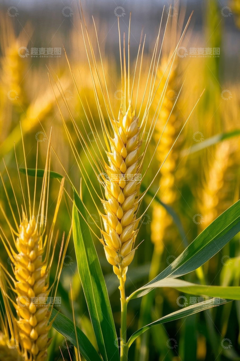 高清大图下载【趣麦麦图】成熟麦田中的金黄小麦