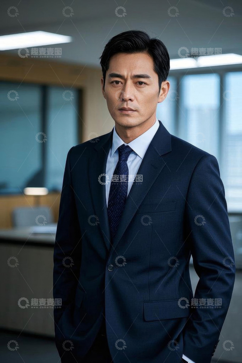 高清大图下载【趣麦麦图】商务男士办公室内站立形象