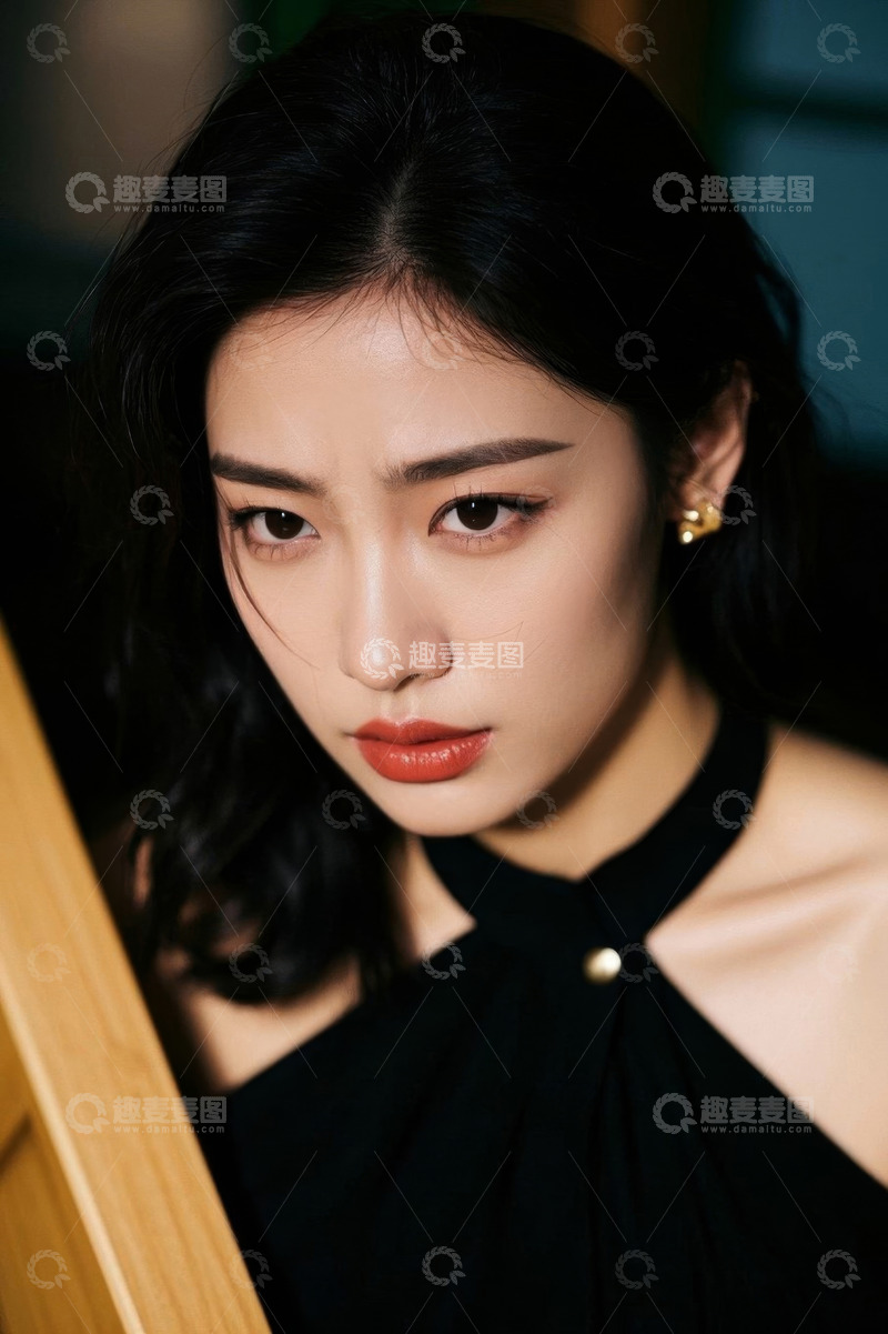 高清大图下载【趣麦麦图】女性半身近景肖像素材