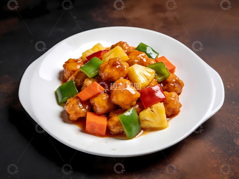 高清大图下载【趣麦麦图】一盘咕噜肉咕咾肉古老肉