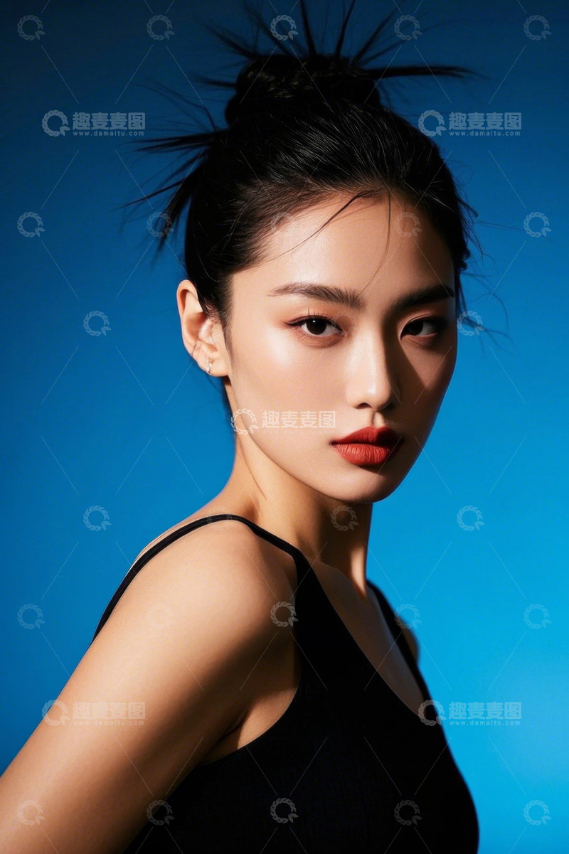 高清大图下载【趣麦麦图】时尚女性肖像特写