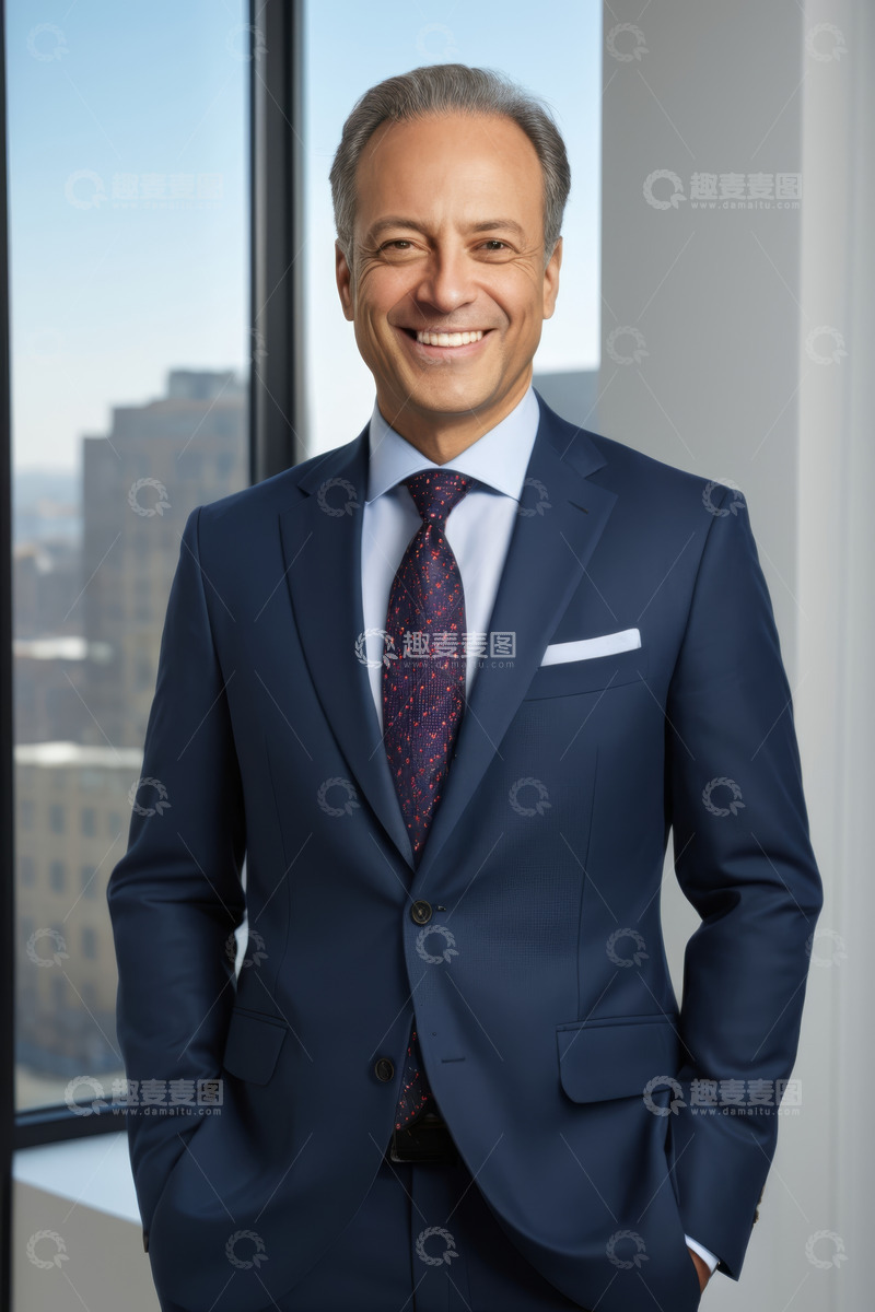 高清大图下载【趣麦麦图】商务男士西装微笑肖像
