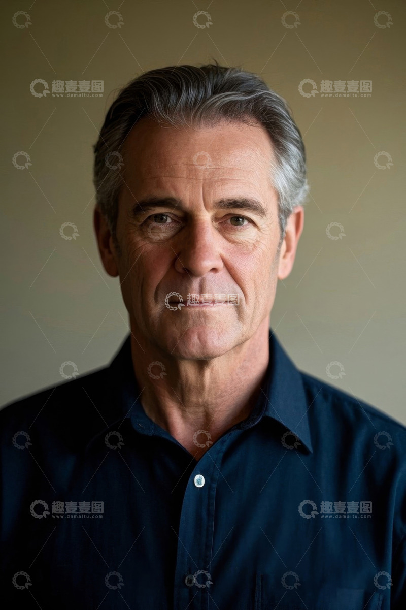高清大图下载【趣麦麦图】成熟男人正面肖像