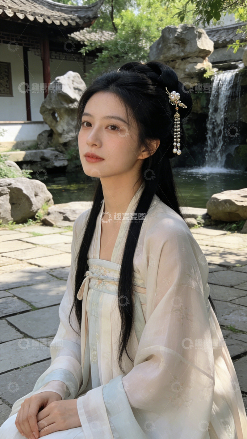 高清大图下载【趣麦麦图】古典园林汉服人像摄影