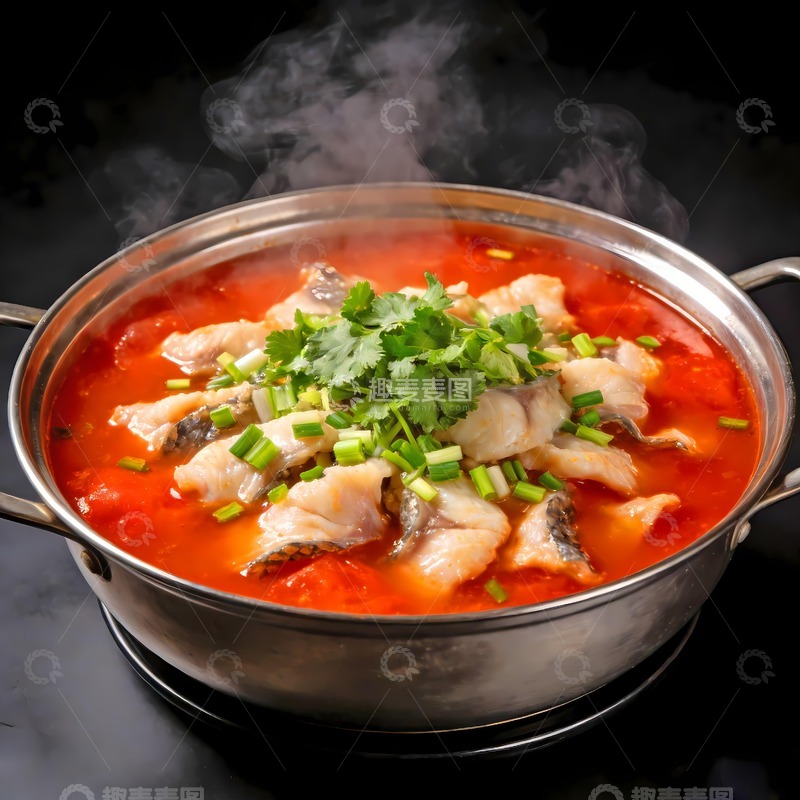 高清大图下载【趣麦麦图】一锅番茄鱼图片