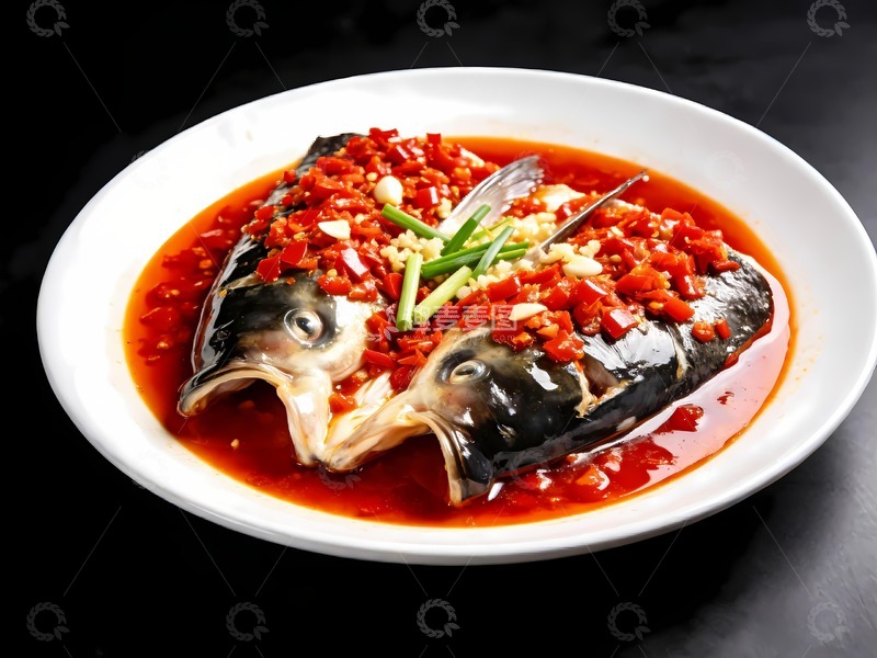 高清大图下载【趣麦麦图】一盘剁椒鱼头摄影