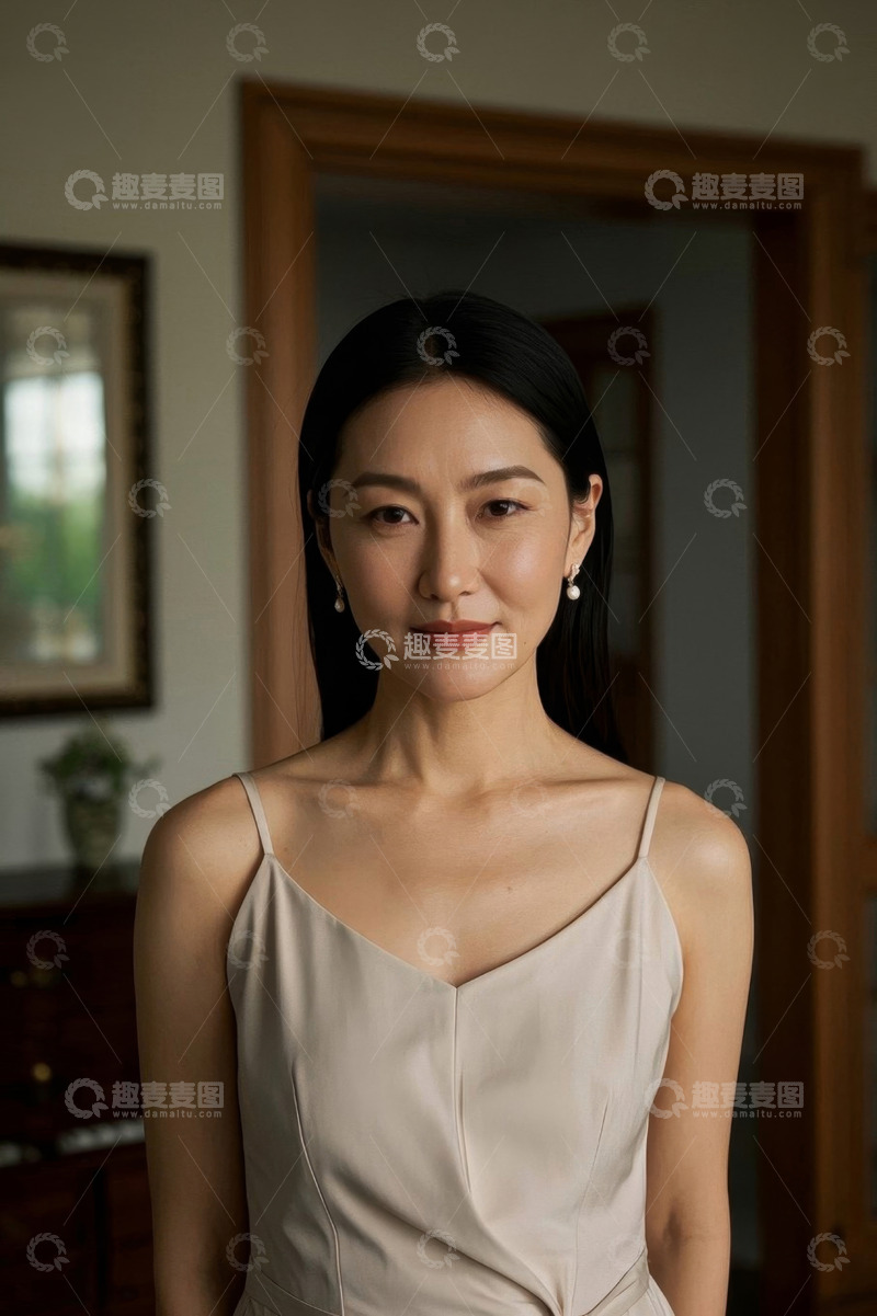 高清大图下载【趣麦麦图】室内女性正面肖像