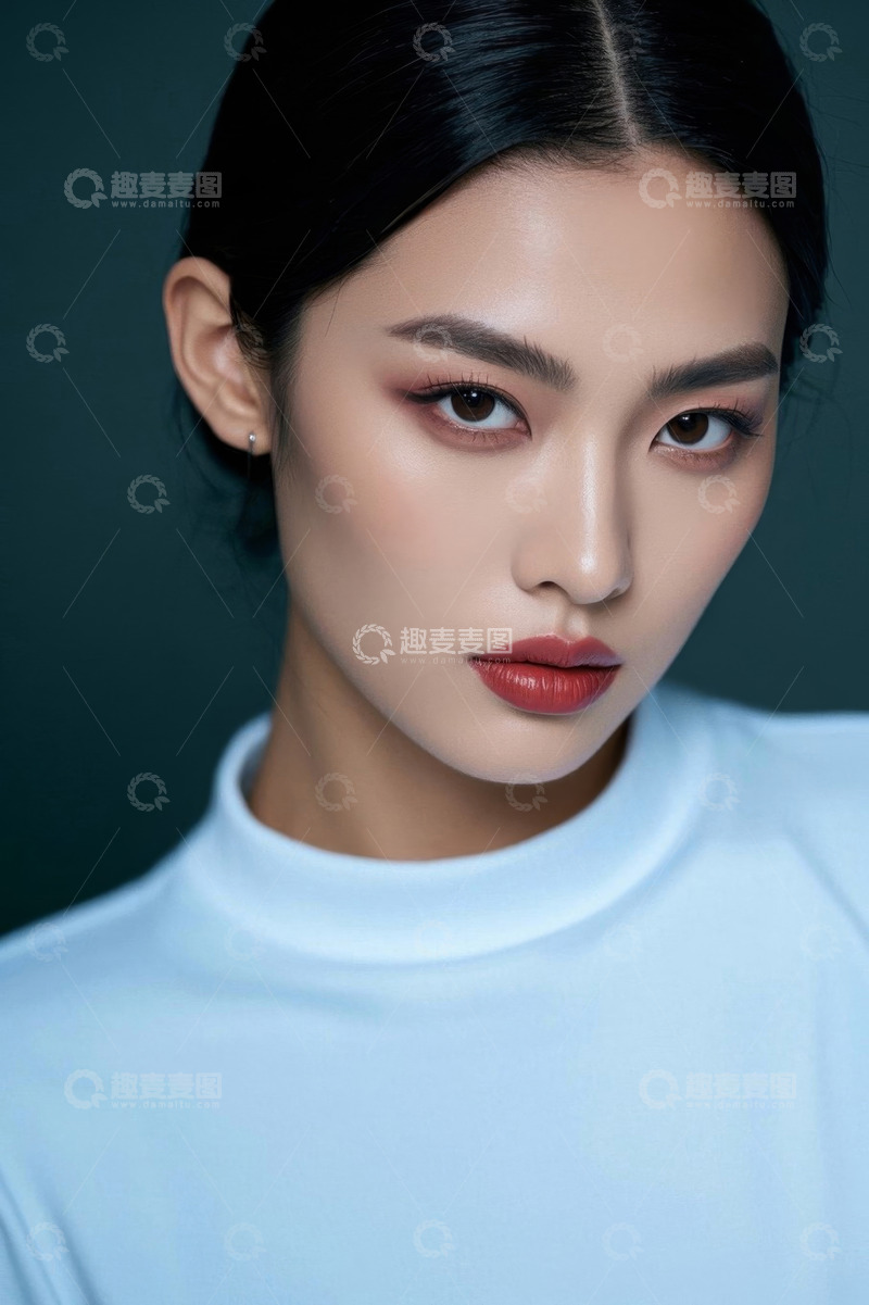 高清大图下载【趣麦麦图】女性特写肖像摄影素材