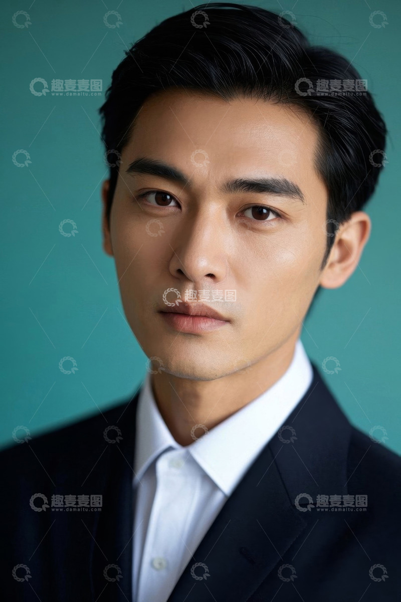 高清大图下载【趣麦麦图】西装男士面部特写