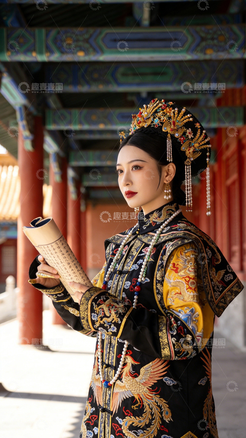 高清大图下载【趣麦麦图】古装美女故宫摄影写真