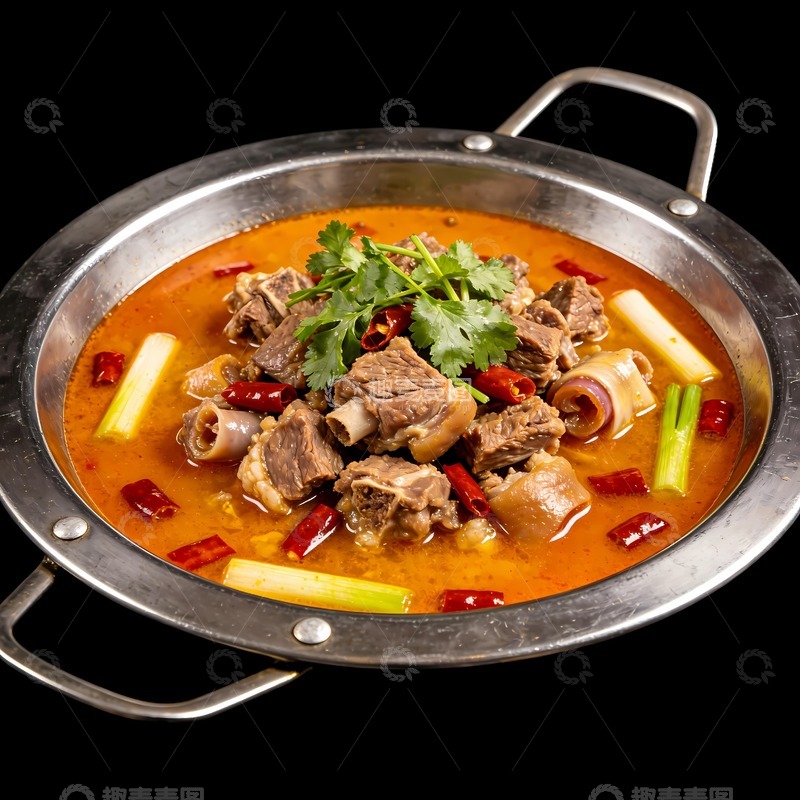 高清大图下载【趣麦麦图】麻辣狗肉火锅
