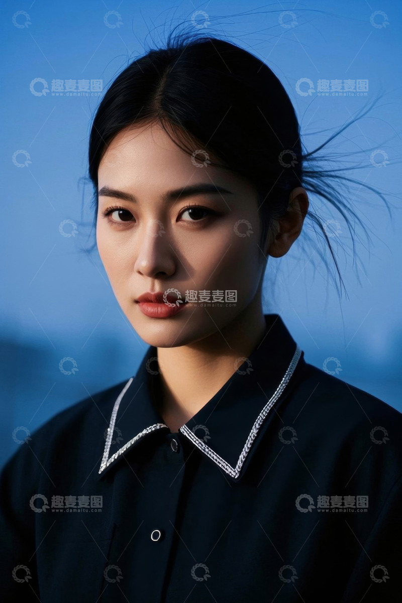 高清大图下载【趣麦麦图】女性近景肖像