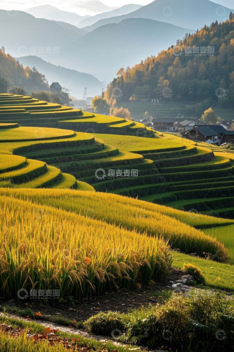 高清大图下载【趣麦麦图】田园梯田自然风光