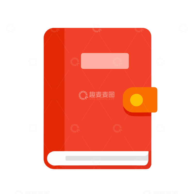 源文件下载【趣麦麦图】红色书本图标设计素材