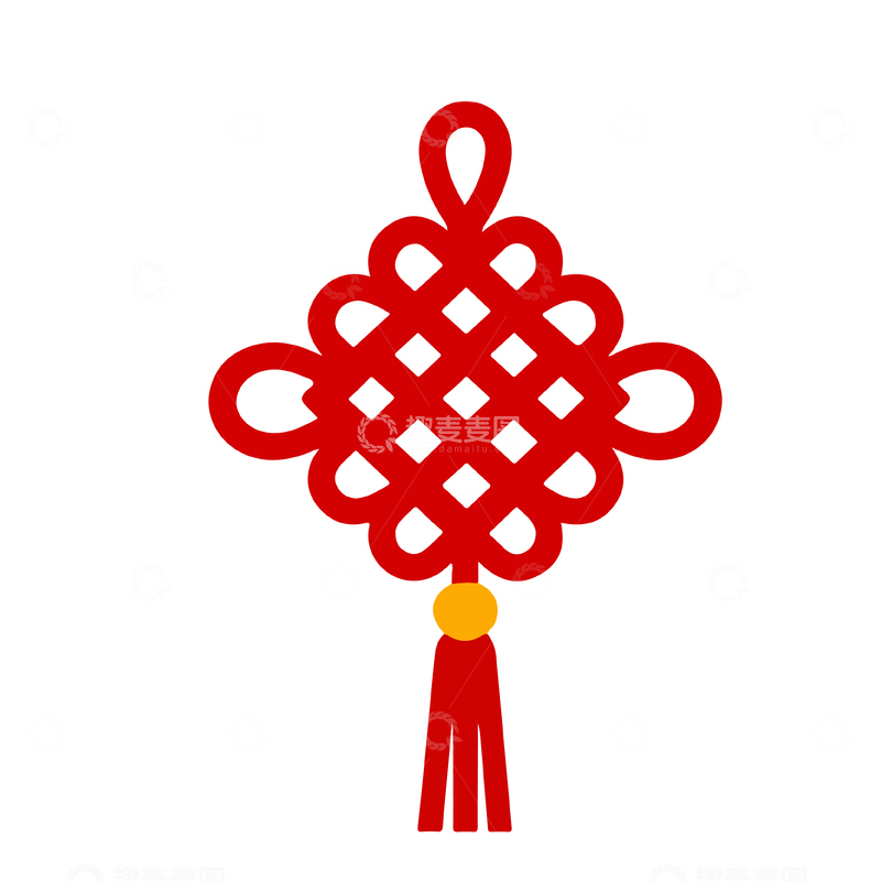 源文件下载【趣麦麦图】红色中国结图案矢量设计元素