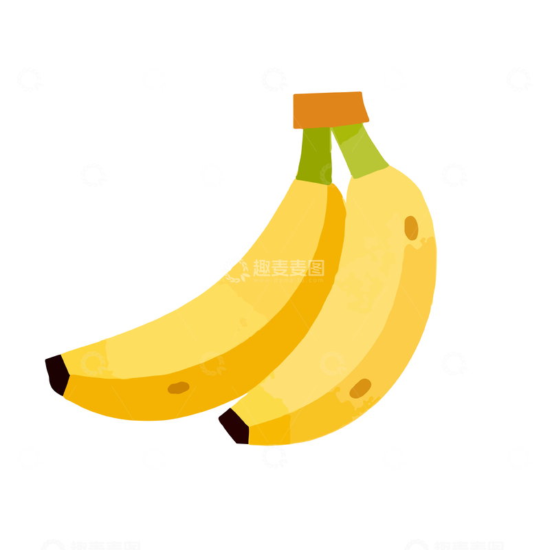源文件下载【趣麦麦图】-卡通风格香蕉插画素材