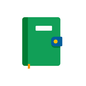 简约绿色笔记本图标设计