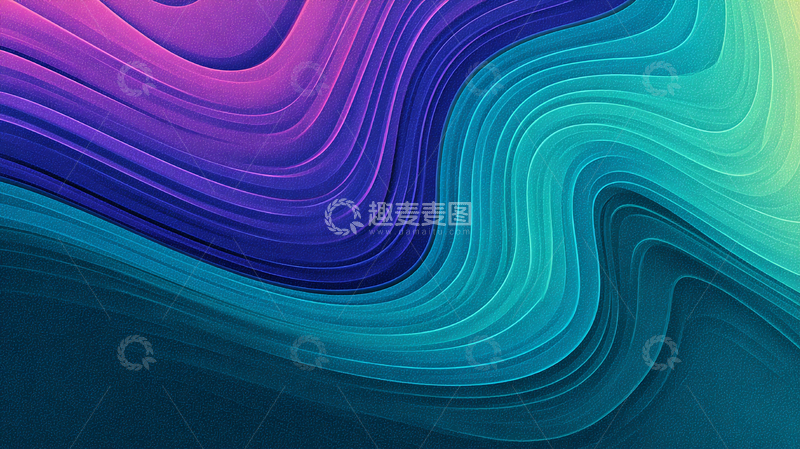 高清大图下载【趣麦麦图】彩色抽象线条艺术