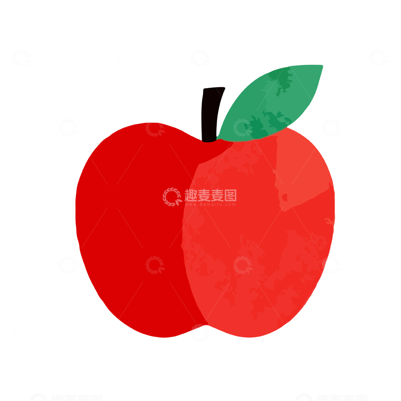 源文件下载【趣麦麦图】卡通风格红苹果矢量插画设计素材