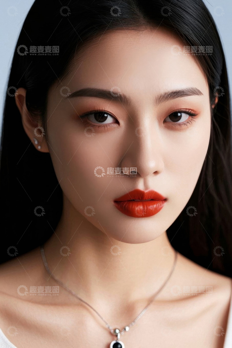 高清大图下载【趣麦麦图】女性美容护肤特写肖像