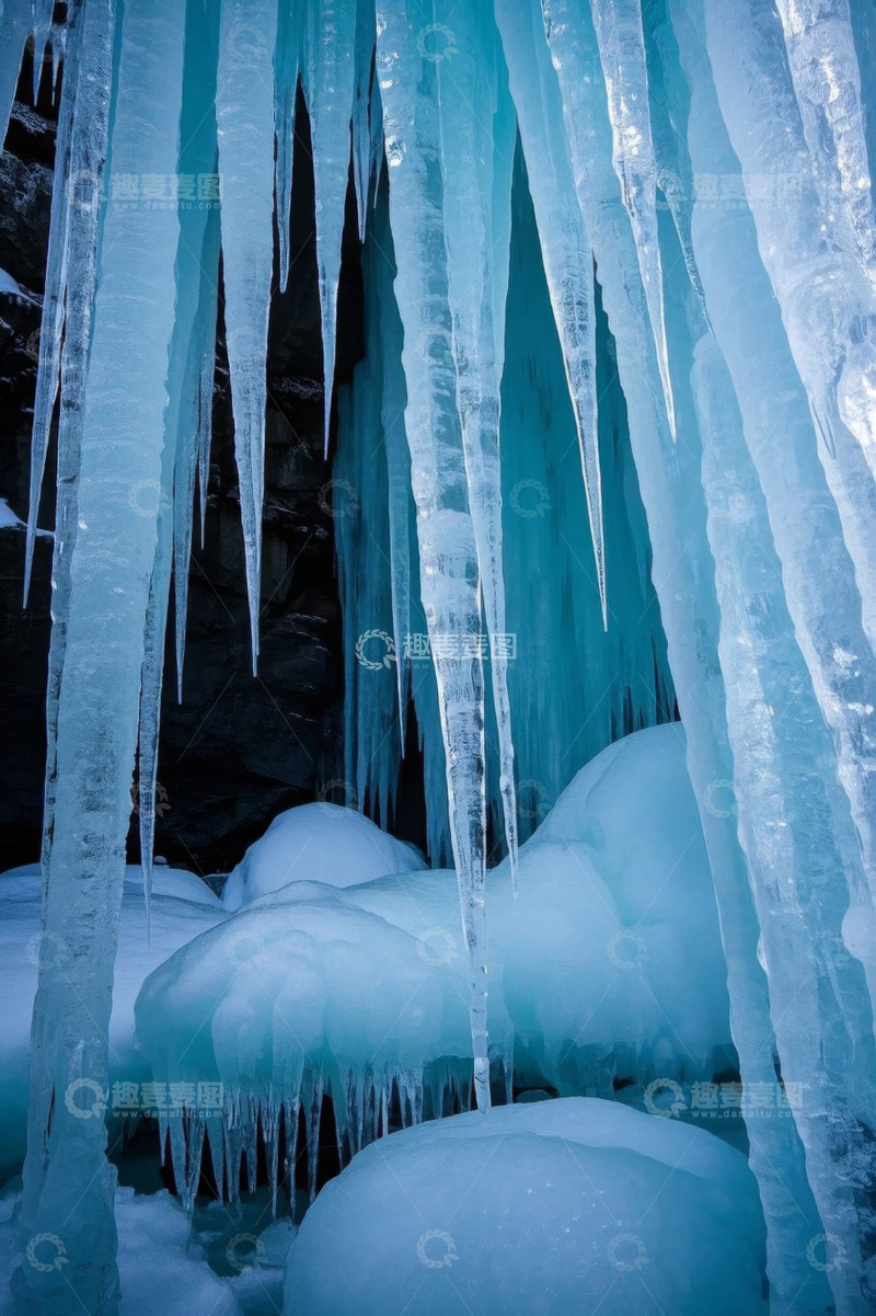 高清大图下载【趣麦麦图】自然景观冰柱冰锥景象