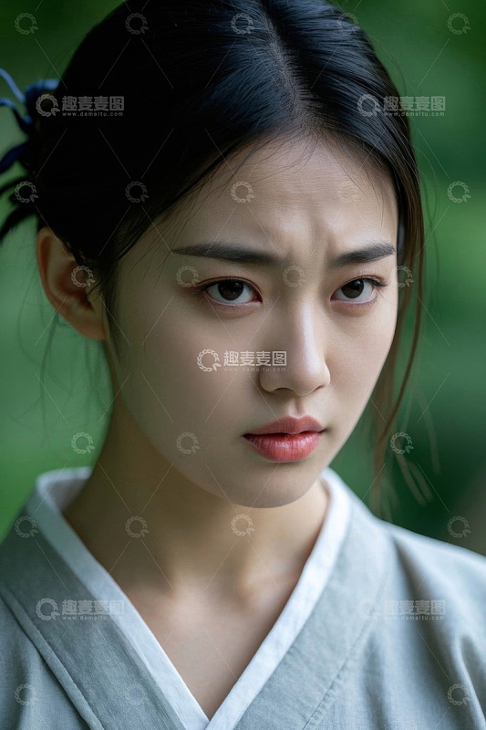 古装女孩近景肖像