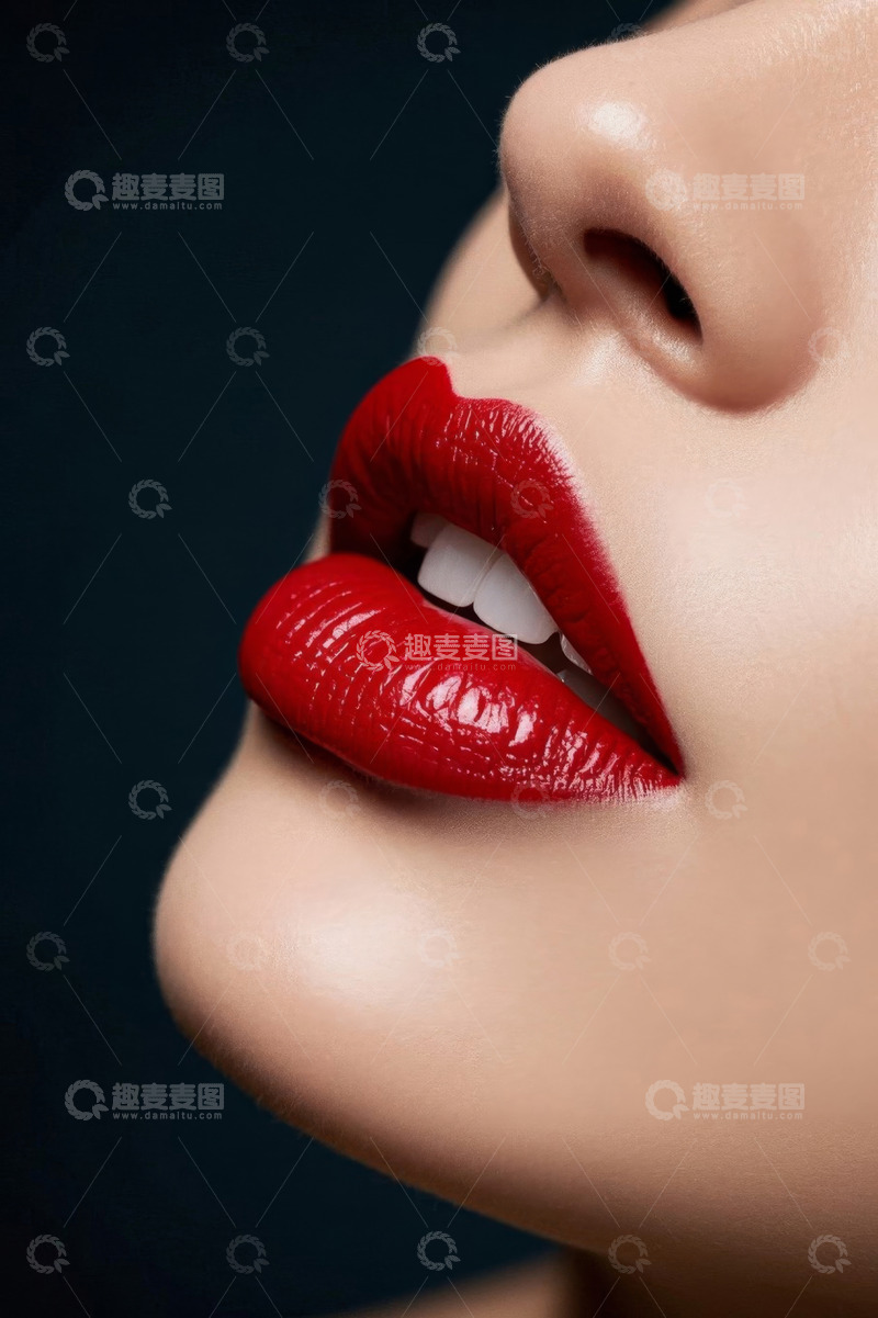 高清大图下载【趣麦麦图】女性红唇特写