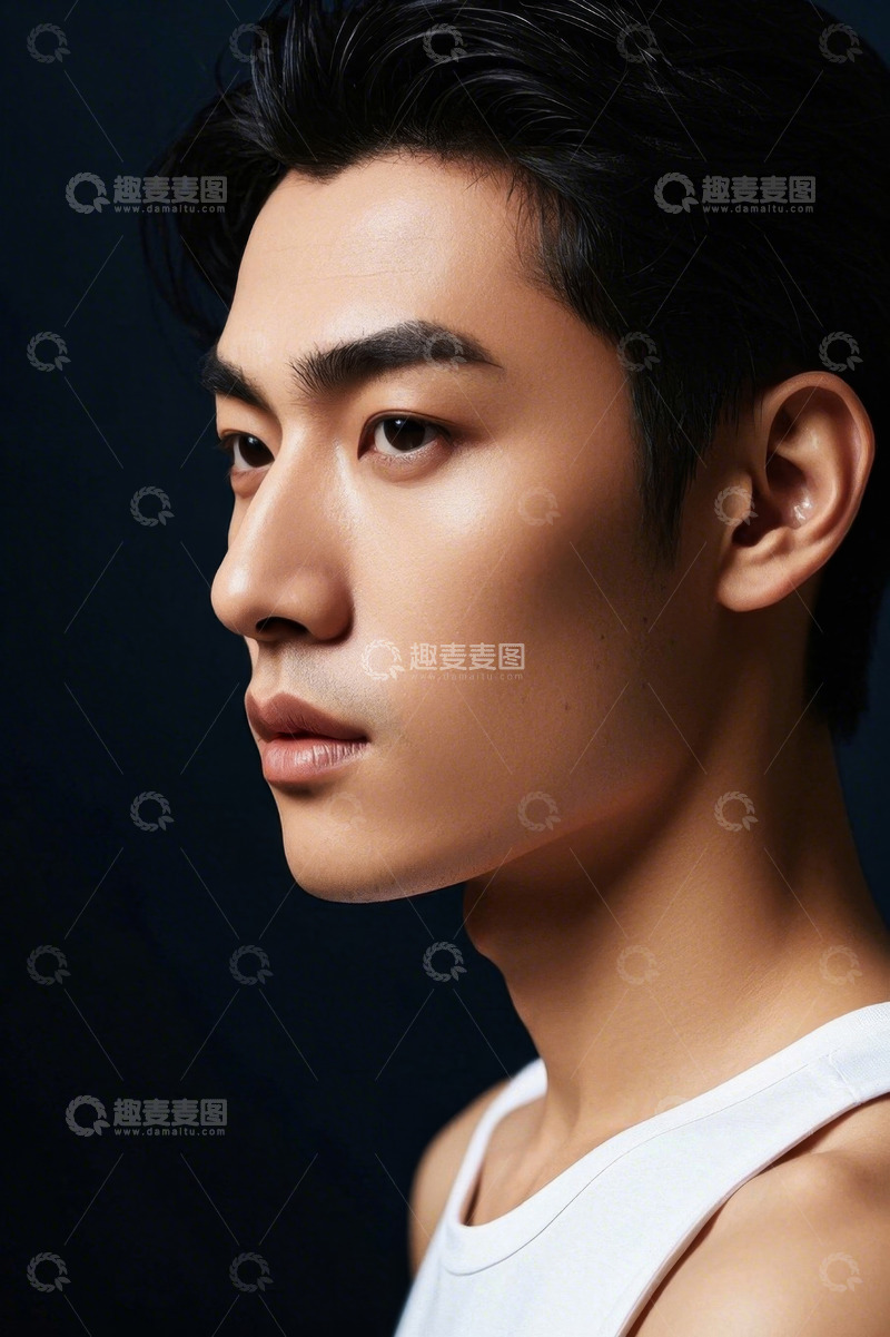 高清大图下载【趣麦麦图】亚洲男士半身肖像特写