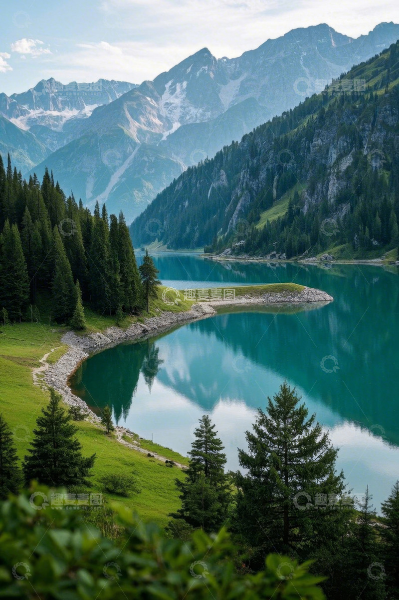 高清大图下载【趣麦麦图】山景湖泊自然风光