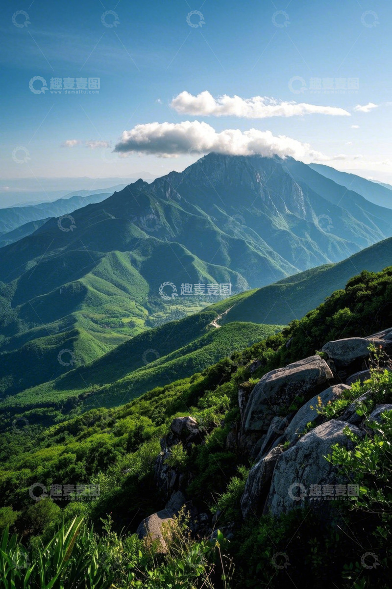 高清大图下载【趣麦麦图】山峦云海自然风光全景