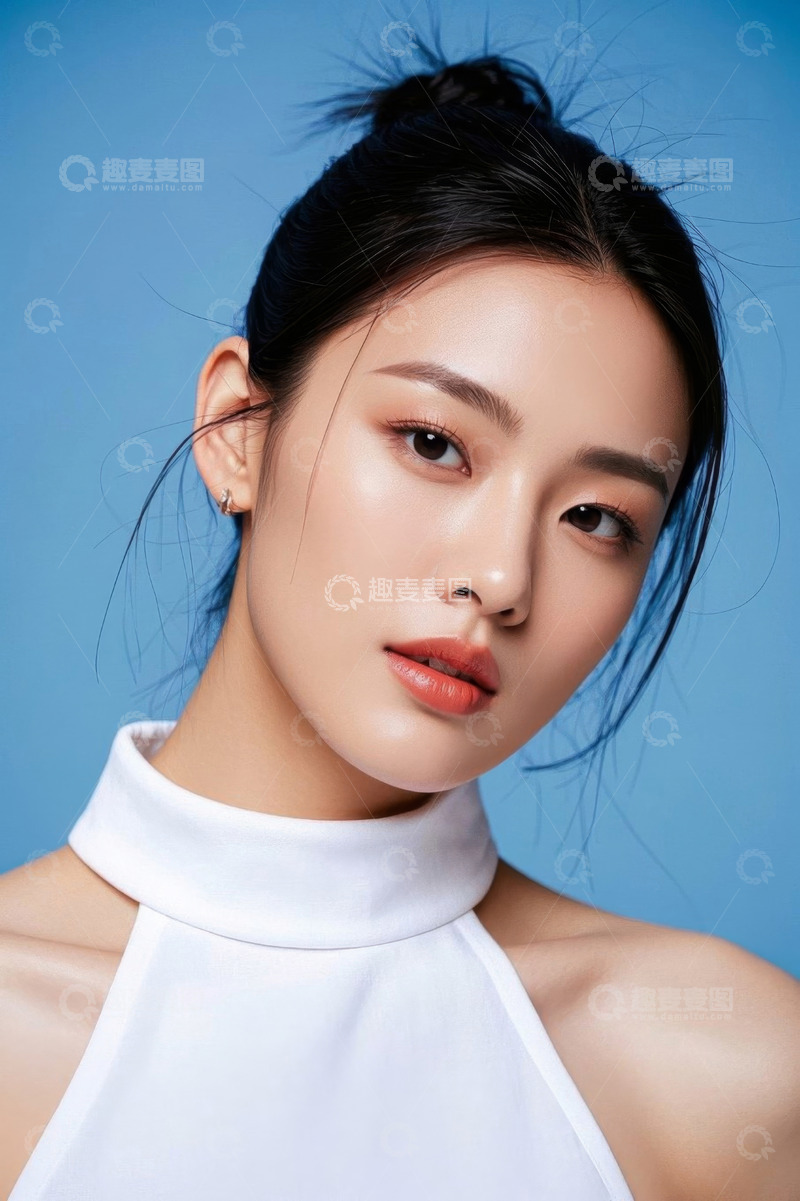 高清大图下载【趣麦麦图】女性半身肖像特写