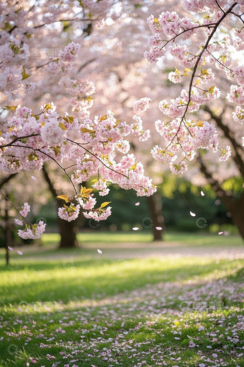 高清大图下载【趣麦麦图】春日公园盛开的樱花