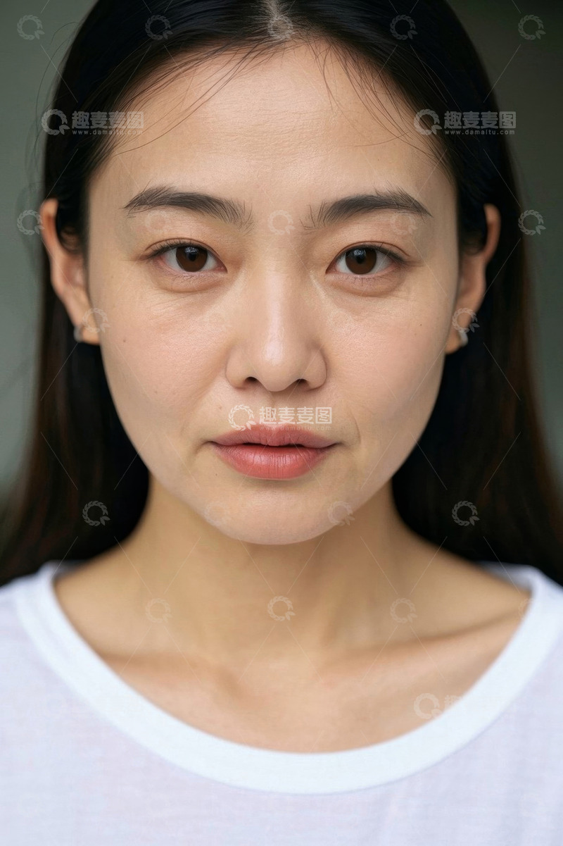 高清大图下载【趣麦麦图】亚洲女性面部特写